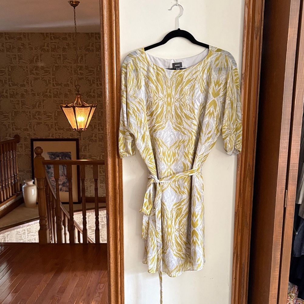 Mexx Yellow and White Mini Dress